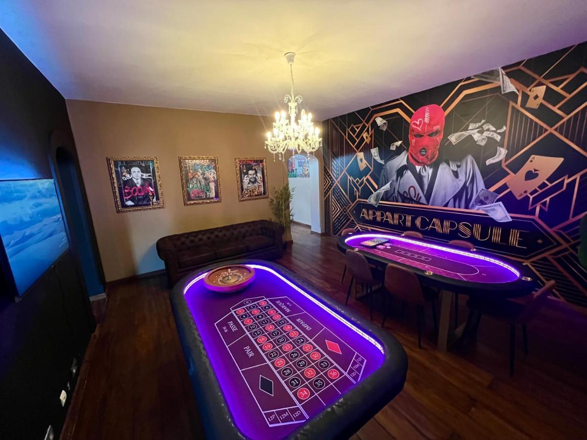 モンスCapsule Casino - Jacuzzi - Billard - Netflix - Console & Jeuxアパートメント エクステリア 写真
